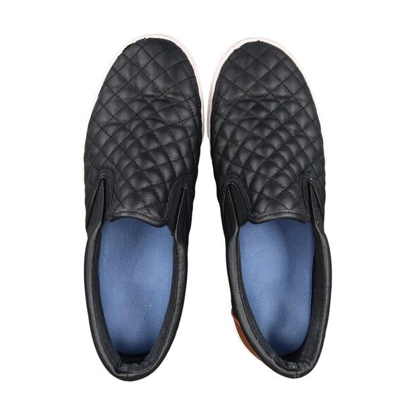 Daily Shoes Womens 11 Sneakers Slip On Quilted Black Casual Trainers Lifestyle - Picture 7 of 13